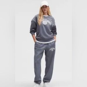 Lululemon Perfectly Oversized Crew and Scuba Mid-Rise Oversized Logo Jogger SET